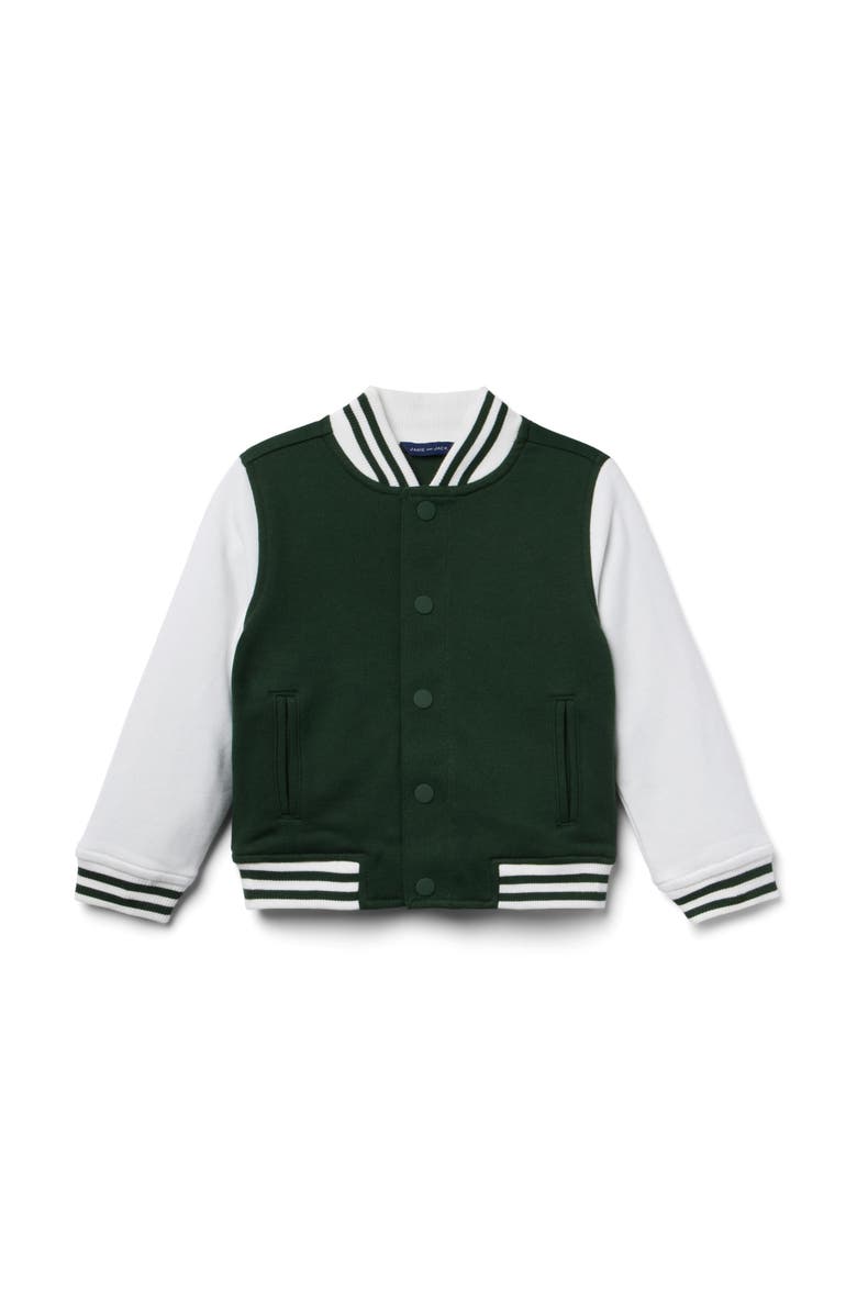Janie and Jack The Classic Bomber Jacket, Main, color, Green