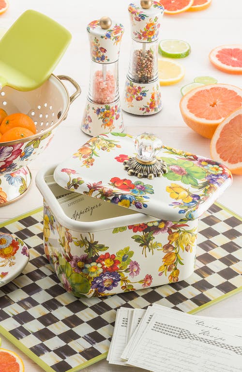 Mackenzie-childs Mackenzie Childs Flower Market Enameled Steel Recipe Box