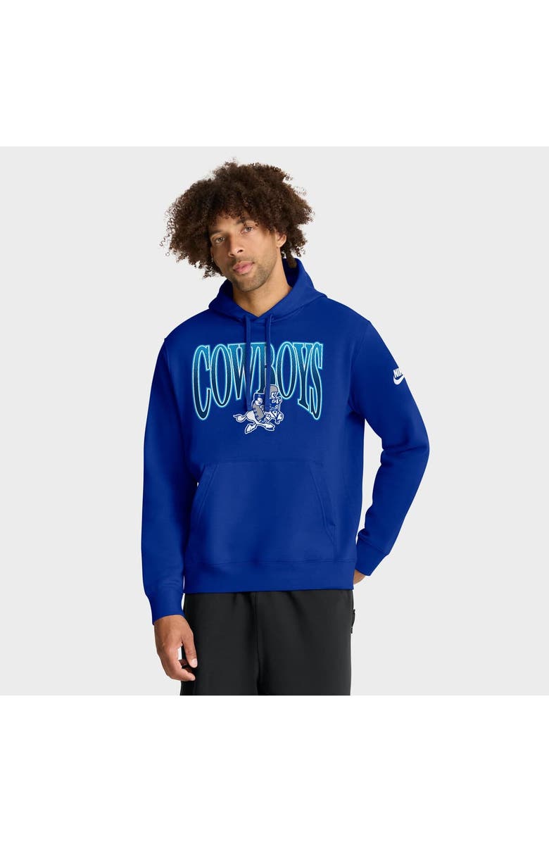 Nike Men's Nike Royal Dallas Cowboys Club Fleece Pullover Hoodie, Main, color, Royal