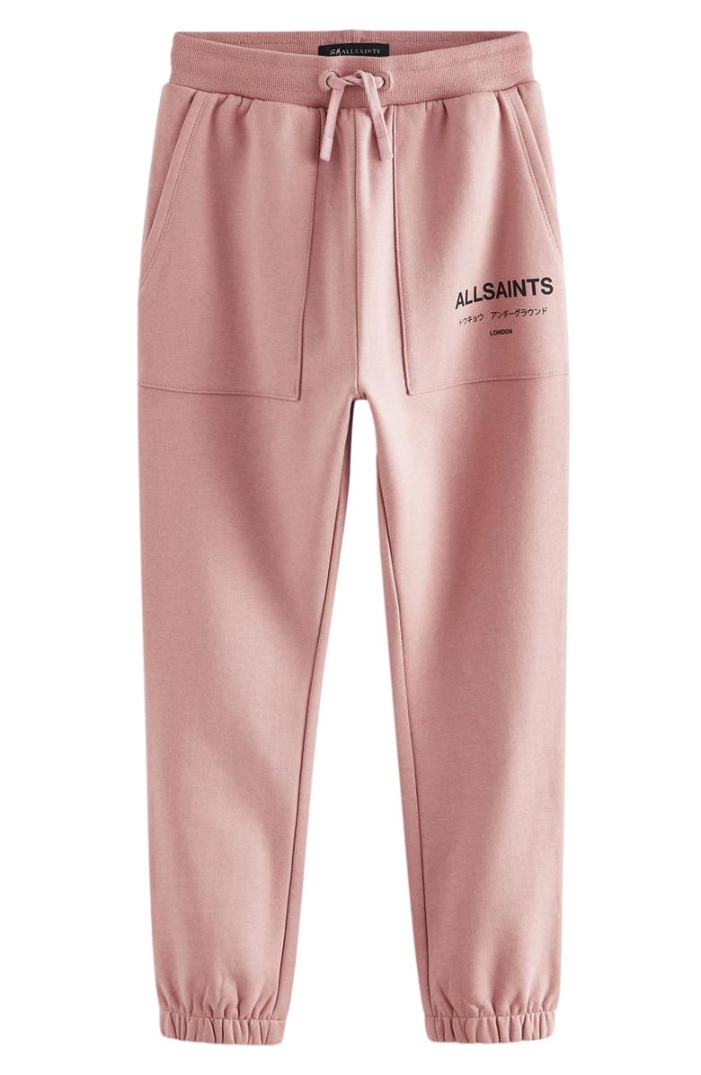 smALLSAINTS by ALLSAINTS Kids' Underground Logo Cotton Joggers, Main, color, Pink