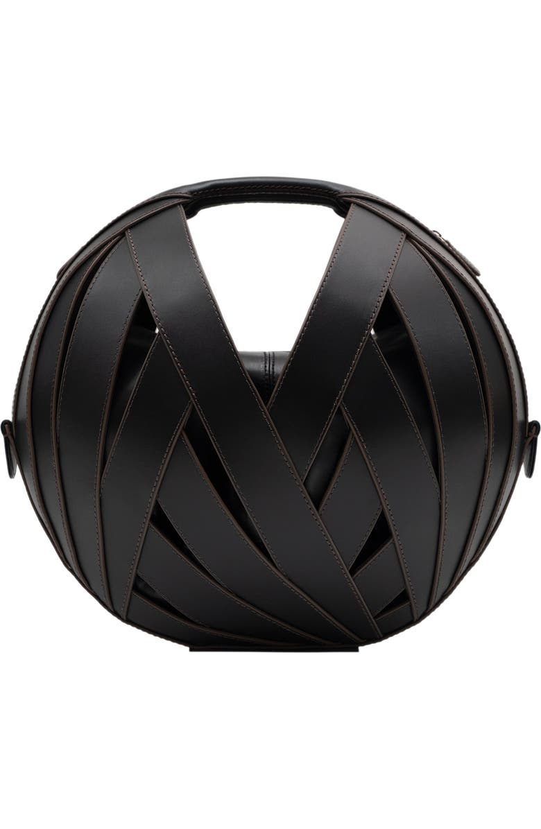 PERRIN PARIS LE PANIER HANDBAG, Main, color, Black W/ Espresso Trim