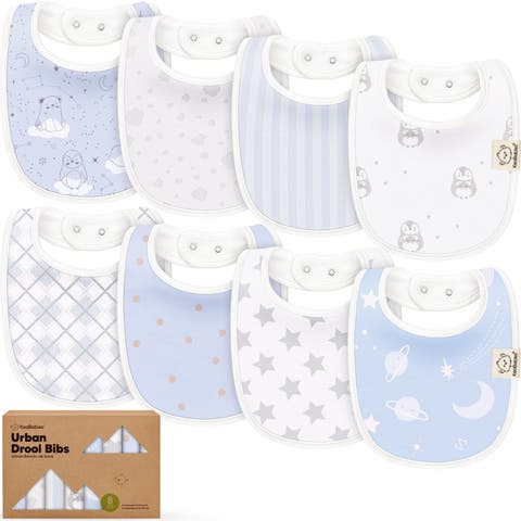 8-Pack Baby Drool Bibs