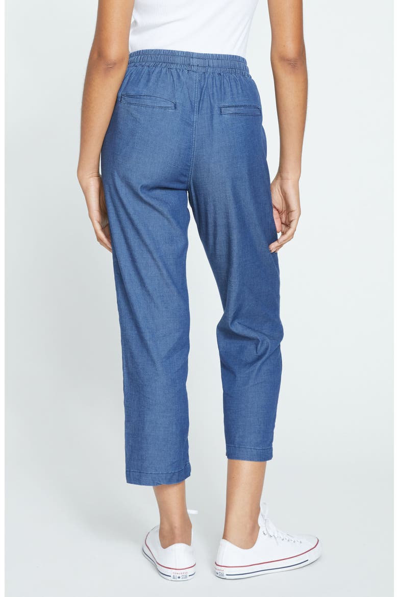 Perfect Tencel Chambray Pants, Alternate, color, MIDNIGHT BLUE