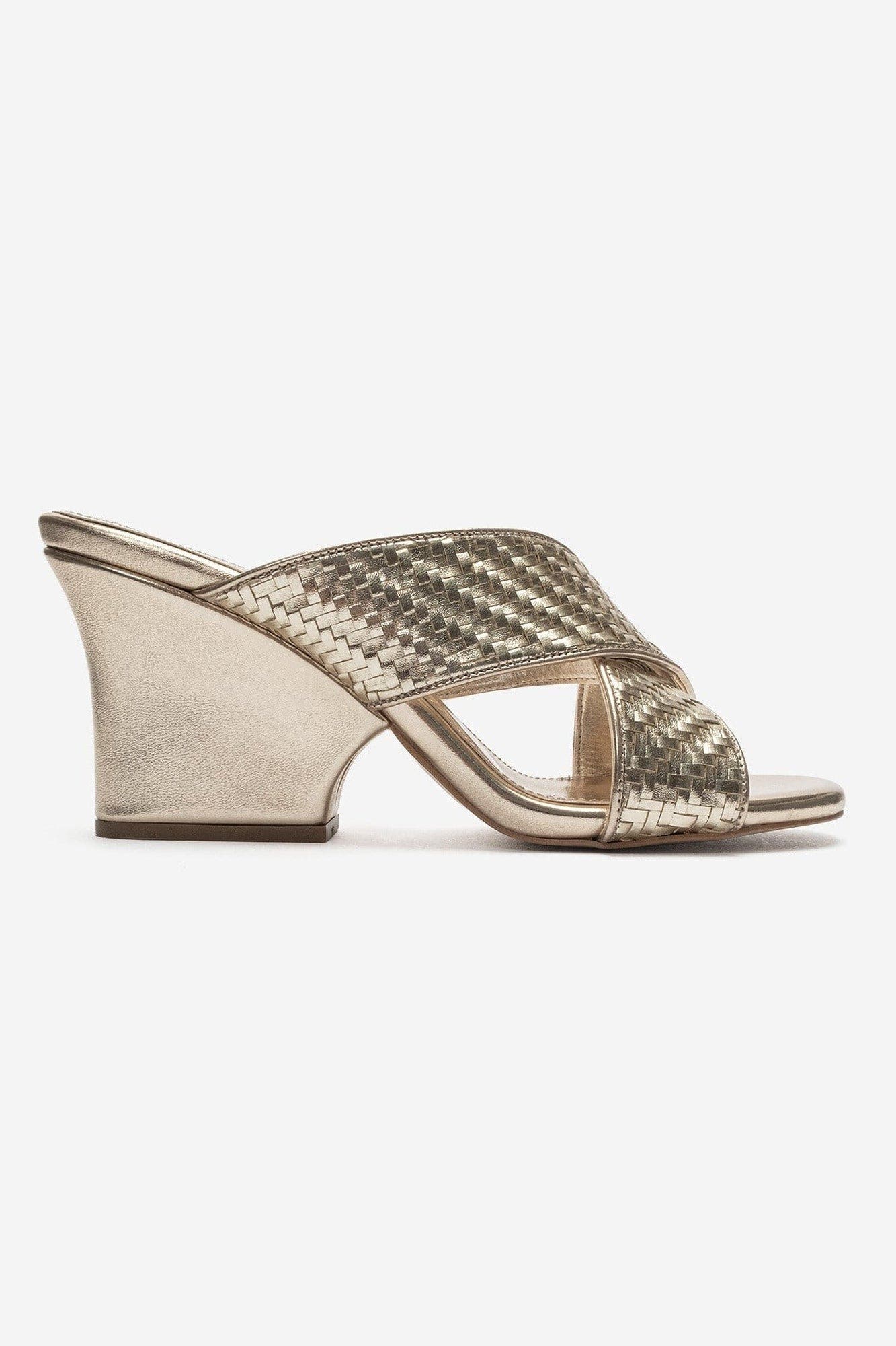 Lavean Cross Strap Wedge Sandal, Alternate, color, Gold