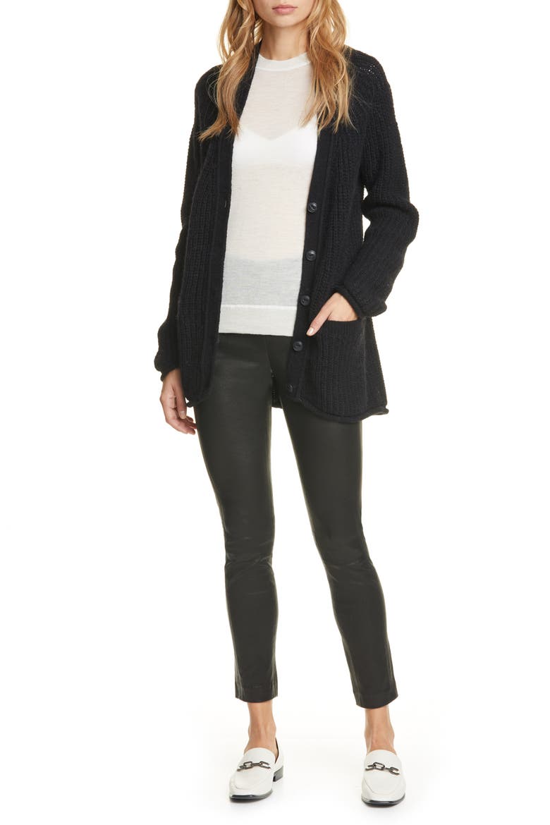 Simone Leather Pants, Main, color, BLK