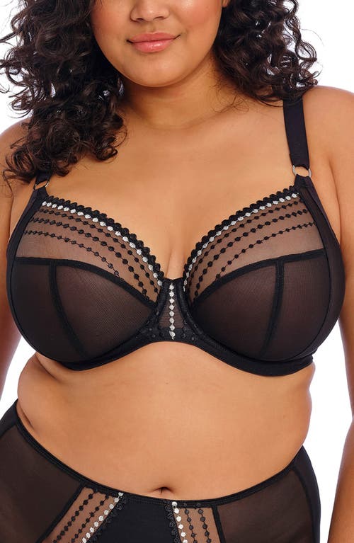 Elomi Matilda Full Figure Underwire Plunge Bra in Black at Nordstrom, Size 38E