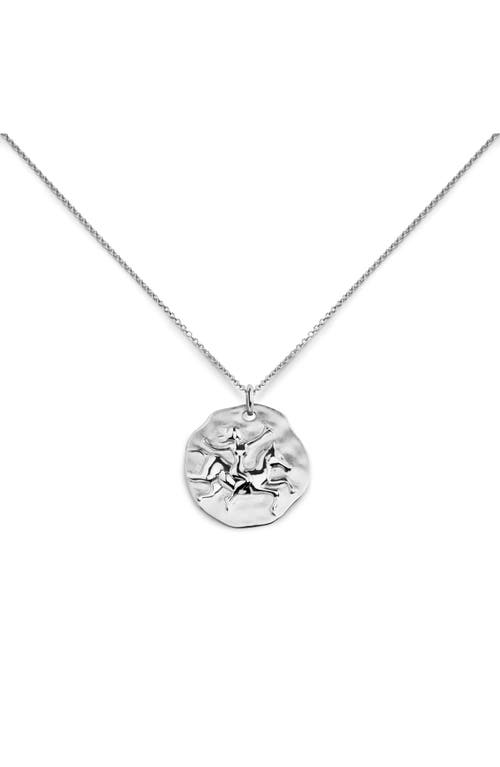 Monica Vinader Sterling Silver Sagittarius Zodiac Chain Necklace In Silver