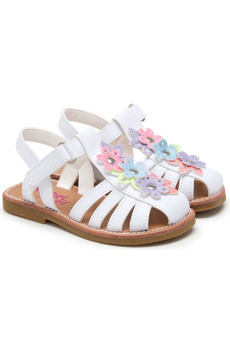 RACHEL SHOES Kids' Fisherman Sandal, Main, color, White/ Multi