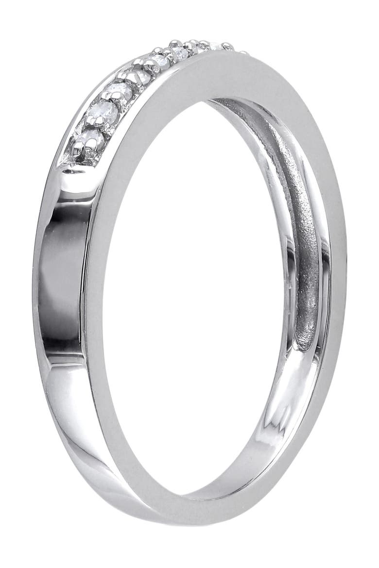 Sterling Silver Diamond Band - 0.10 ctw, Alternate, color, SILVER