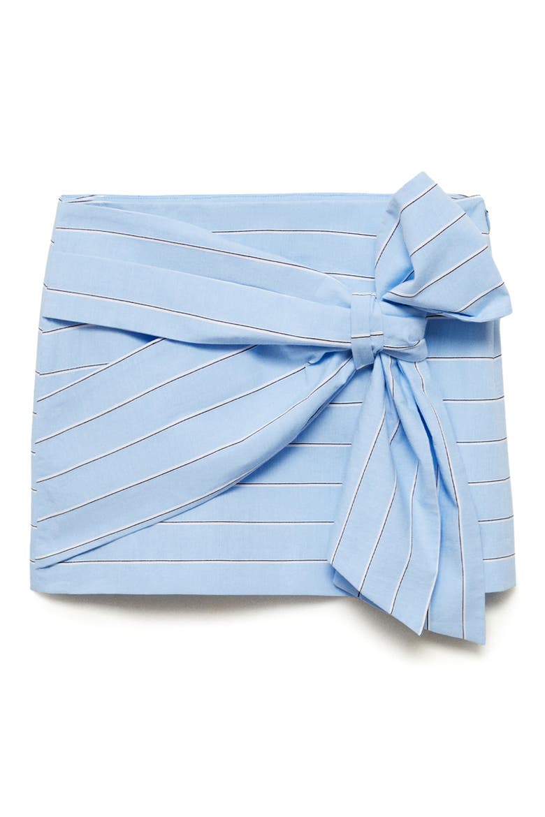 Anita Stripe Cotton Miniskirt, Main, color, SKY BLUE