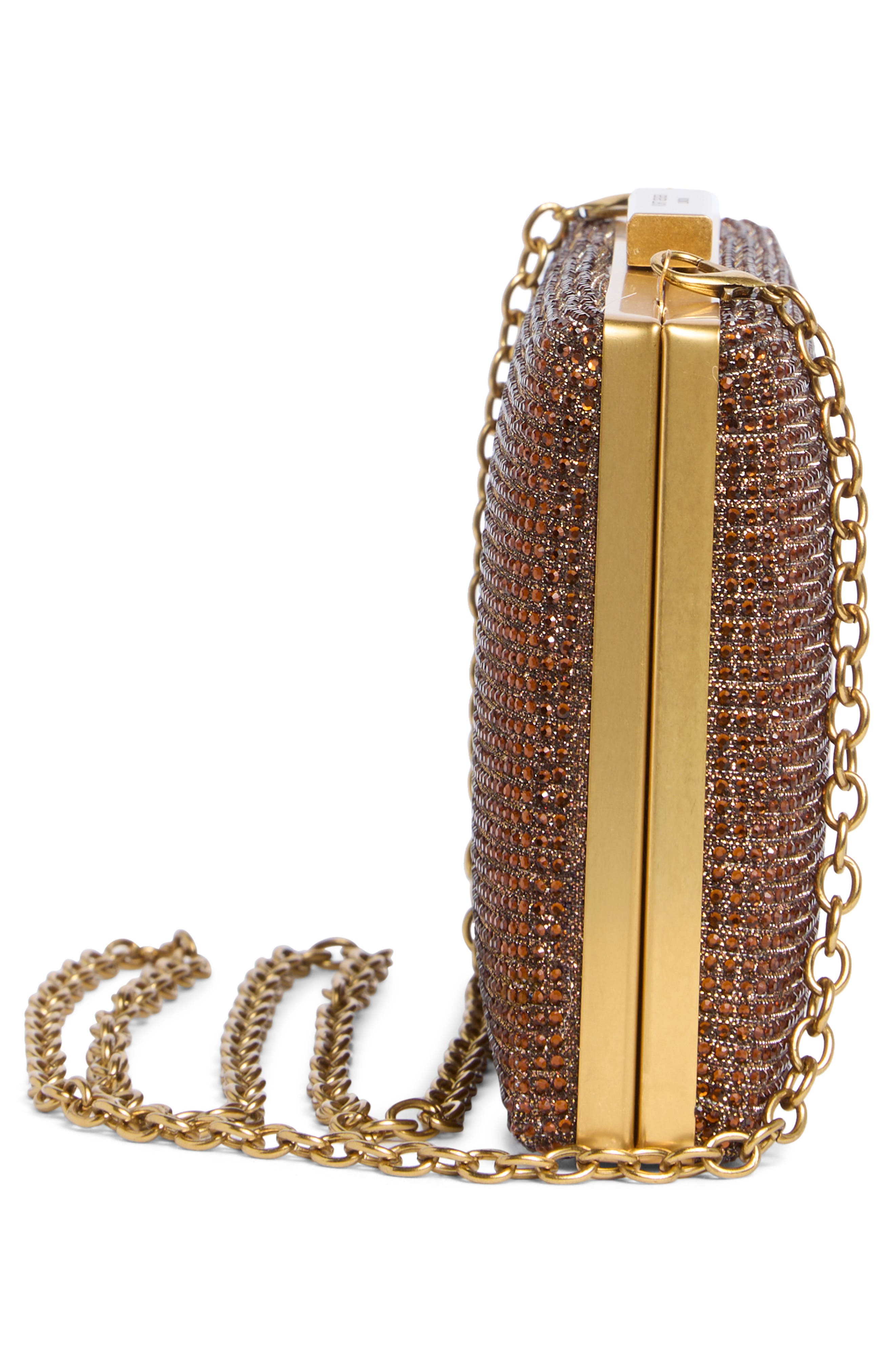 Kurt Geiger London Box Clutch, Alternate, color, Rust/Copper