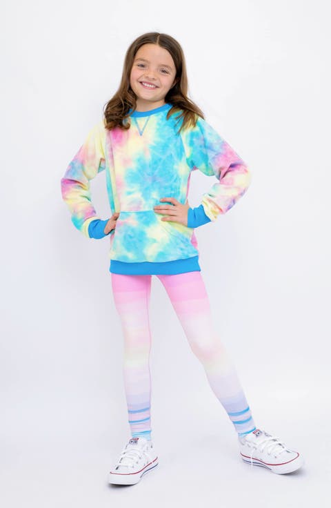 Multicolor Stripe Printed Leggings (Little Kid & Big Kid)