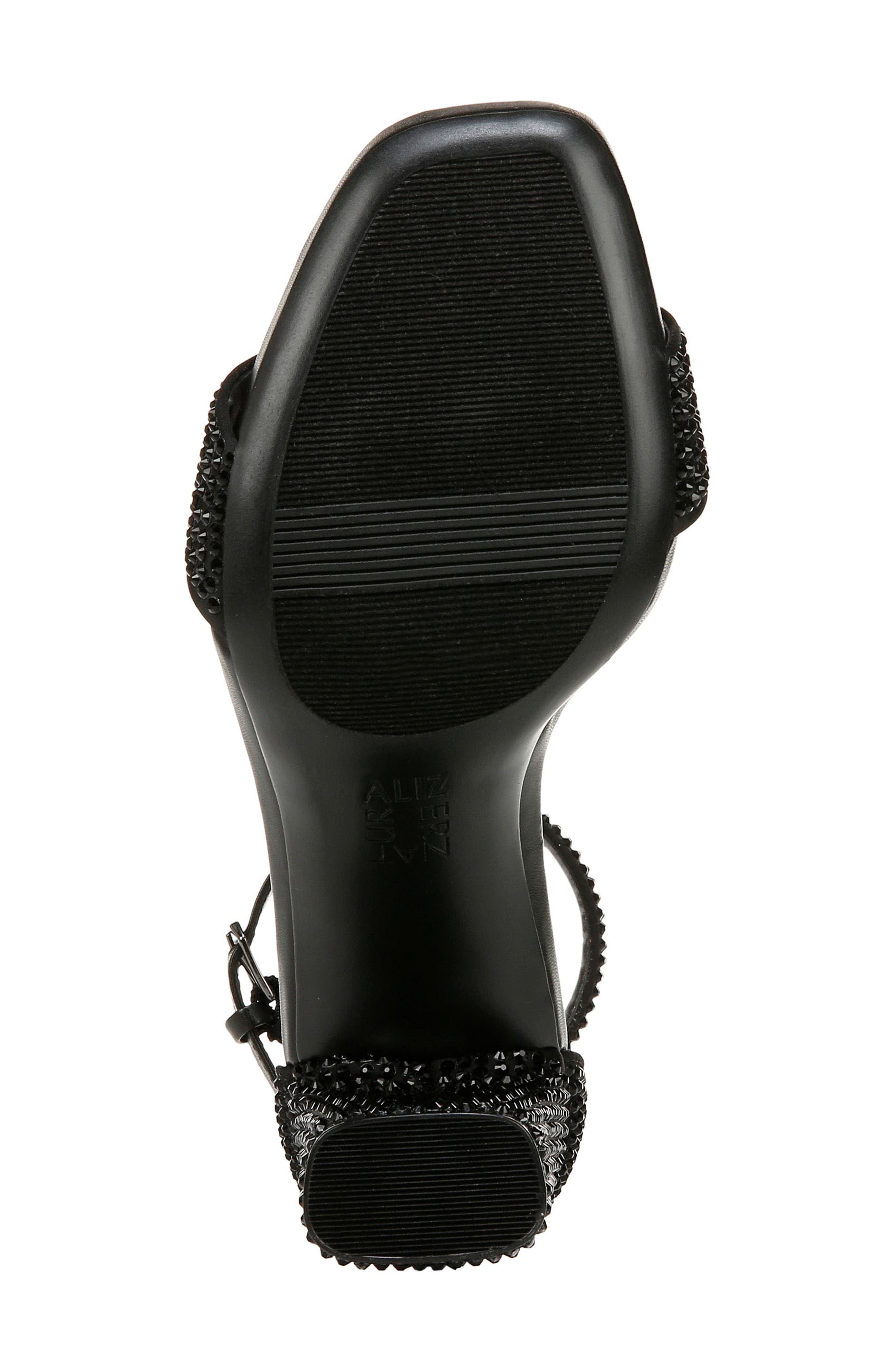 Naturalizer Joy Studded Ankle Strap Sandal, Alternate, color, Black