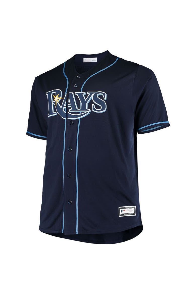 Men's Navy Tampa Bay Rays Big & Tall Replica Alternate Team Jersey, Alternate, color, Navy