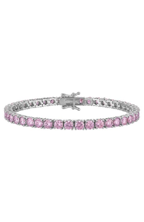 Birthstone Cubic Zirconia Tennis Bracelet