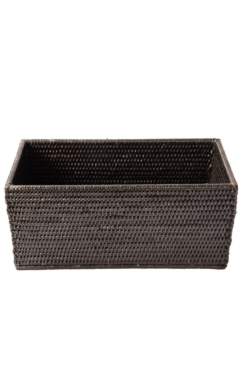 Artifacts Trading Company<sup>™</sup> Artifacts Rattan Rectangular Everything Basket, Alternate, color, Tudor Black