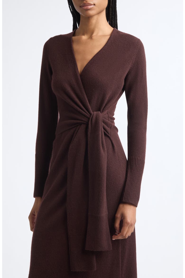 Salomez Merino Wool & Cashmere Knit Dress, Alternate, color, ESPRESSO
