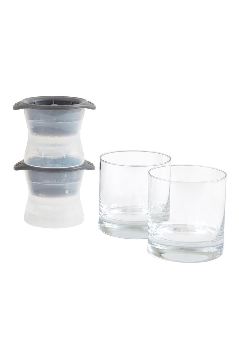 Basic Bar Motion 4-Piece Whiskey Set, Main, color, CLEAR