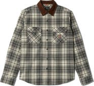 Brixton Builder's Bowery Standard Fit Plaid Flannel Water Repellent Snap-Up Shirt