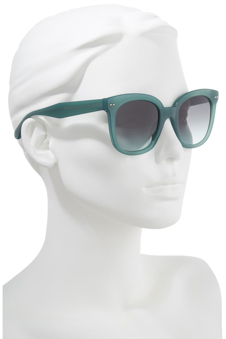 atalias 52mm square sunglasses, Alternate, color, GREEN