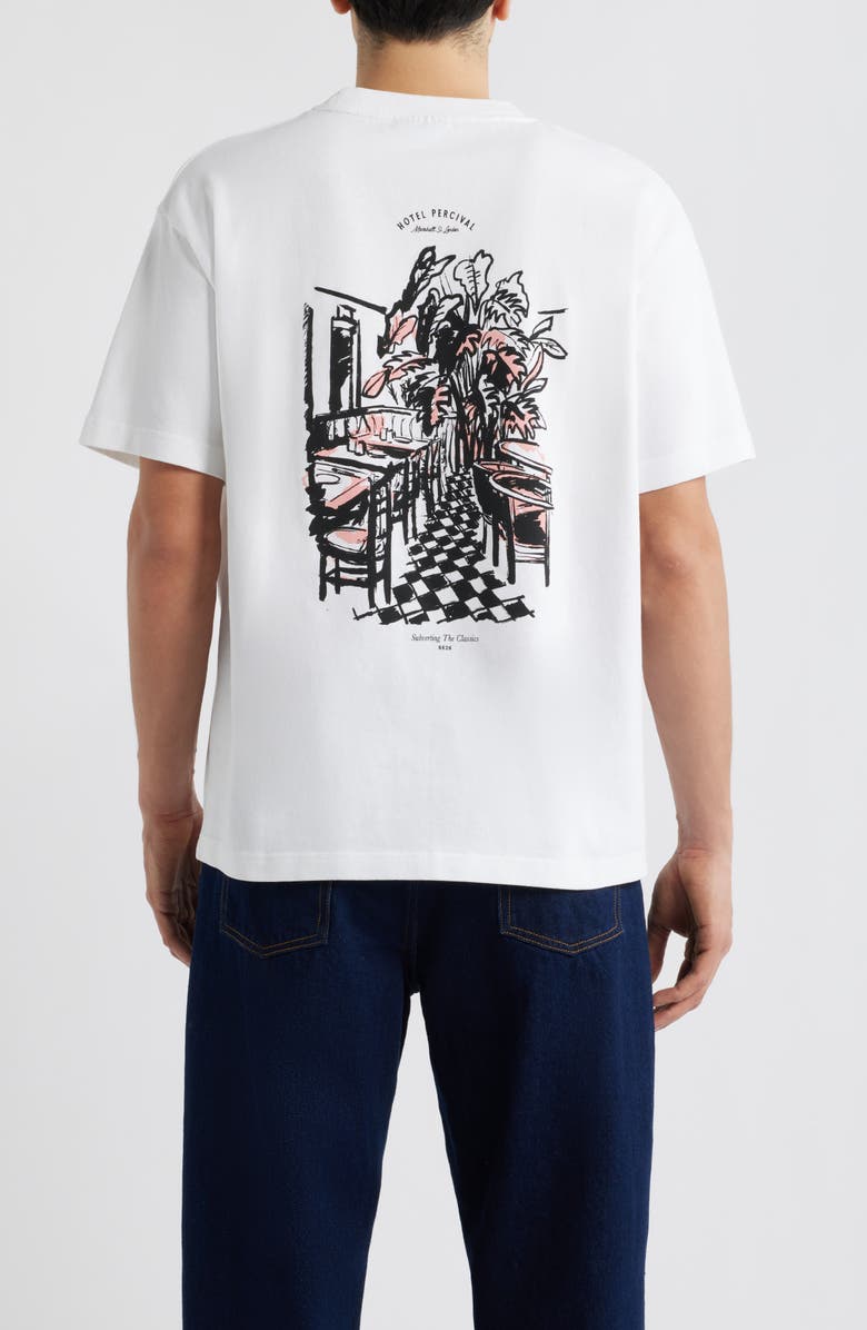Percival Hotel Bistro Oversize T-Shirt, Alternate, color, White