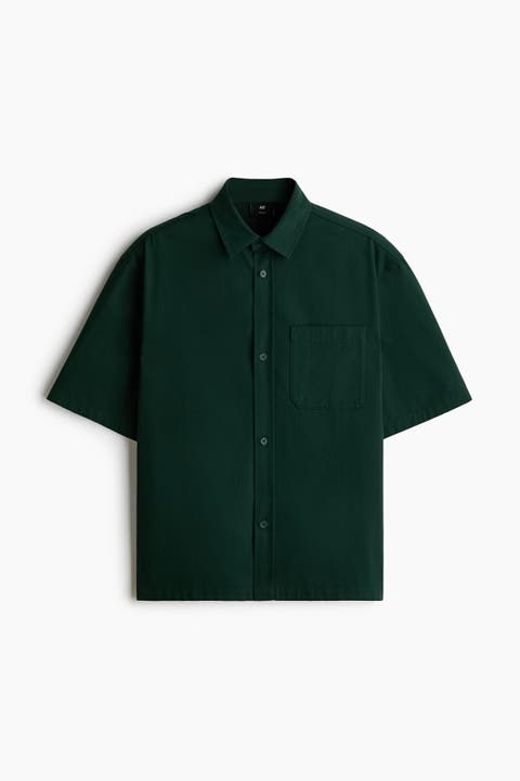 Relaxed-fit Embroidered-motif Cotton Shirt