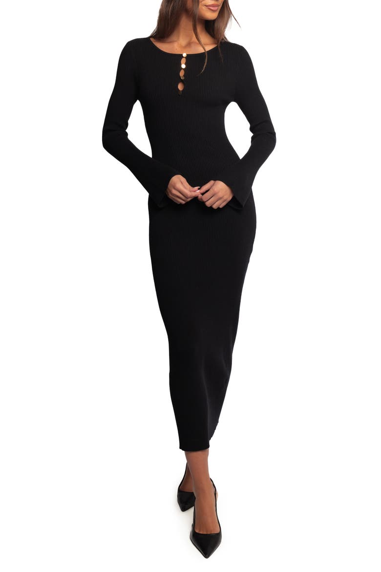 Maxwell Knit Maxi Dress, Main, color, BLACK