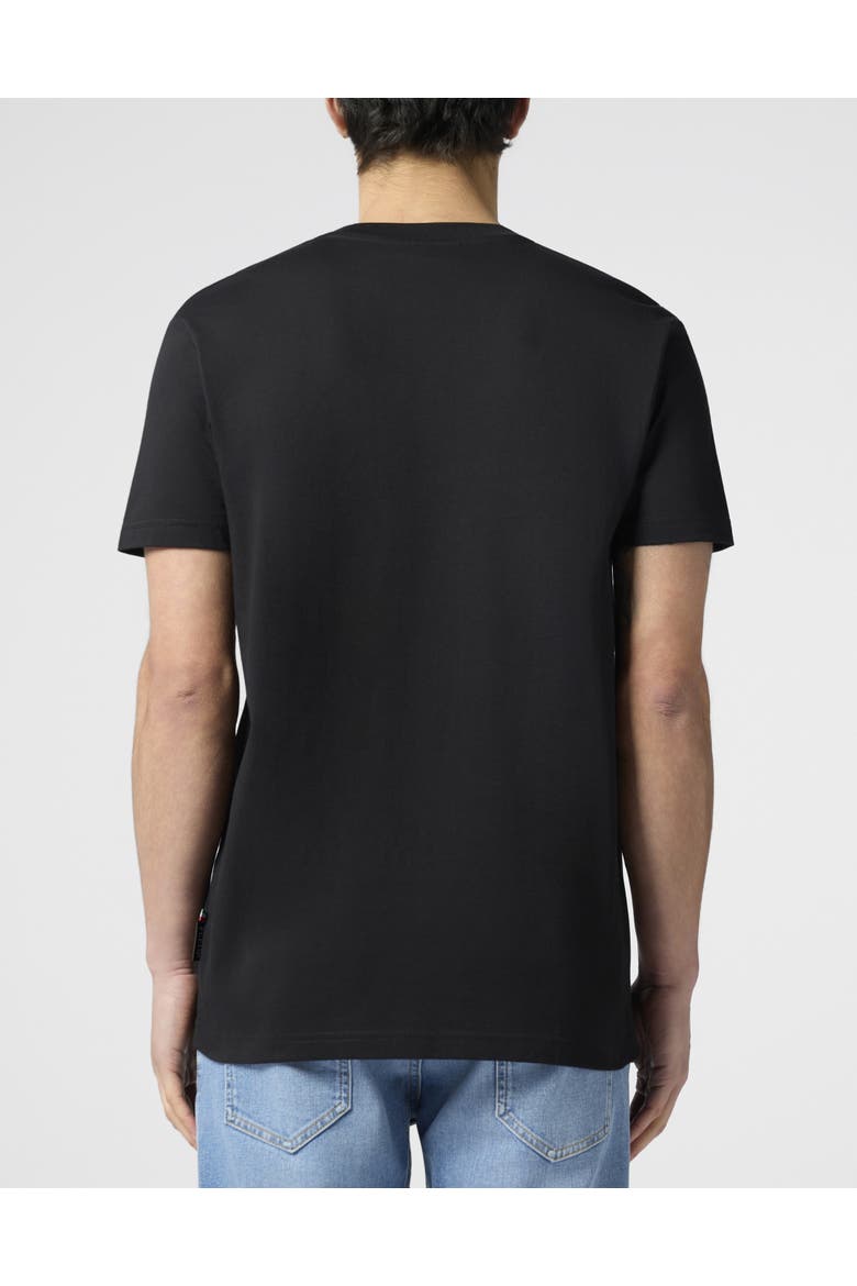 Round Neck T-Shirt Tennis Pet Patch Men, Alternate, color, black