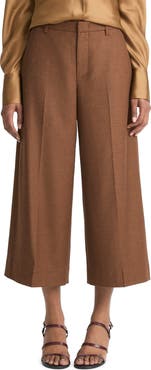 Vince Mid Rise Flannel Culottes