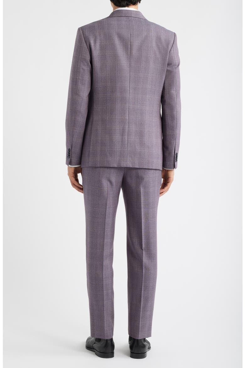 Bleecker Pale Purple Check Wool Blend Suit, Alternate, color, CRANBERRY
