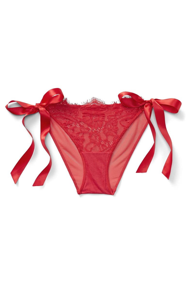 Alana Bikini Panties, Alternate, color, Dark red