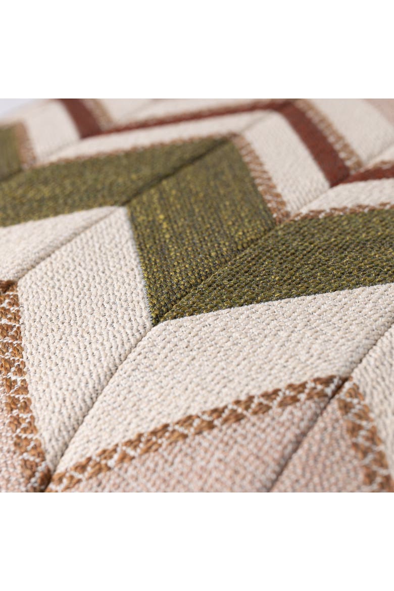 Mission Textured Chevron Indoor & Outdoor Woven Accent Pillow & Insert, Alternate, color, Multi