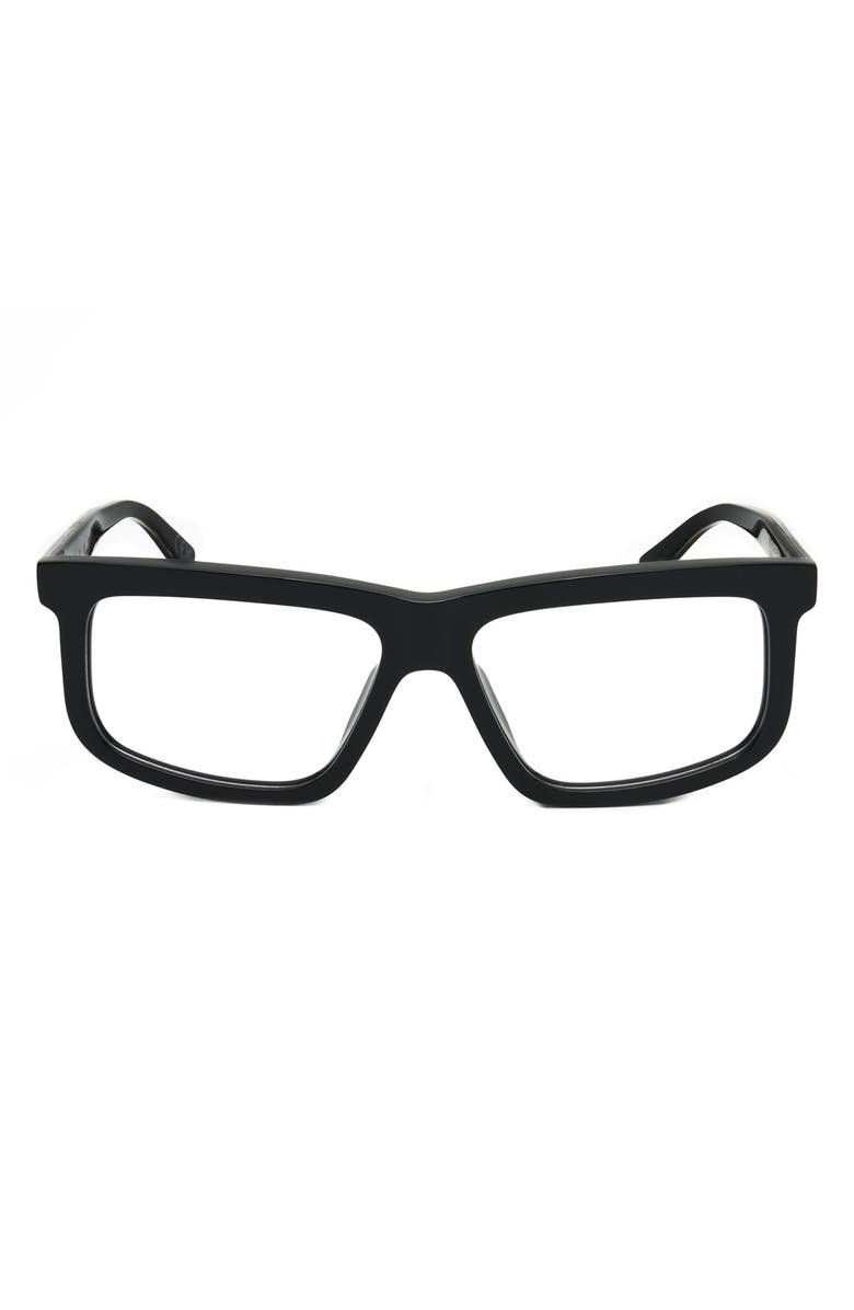 Marni 57mm Rectangular Reading Glasses, Main, color, Black