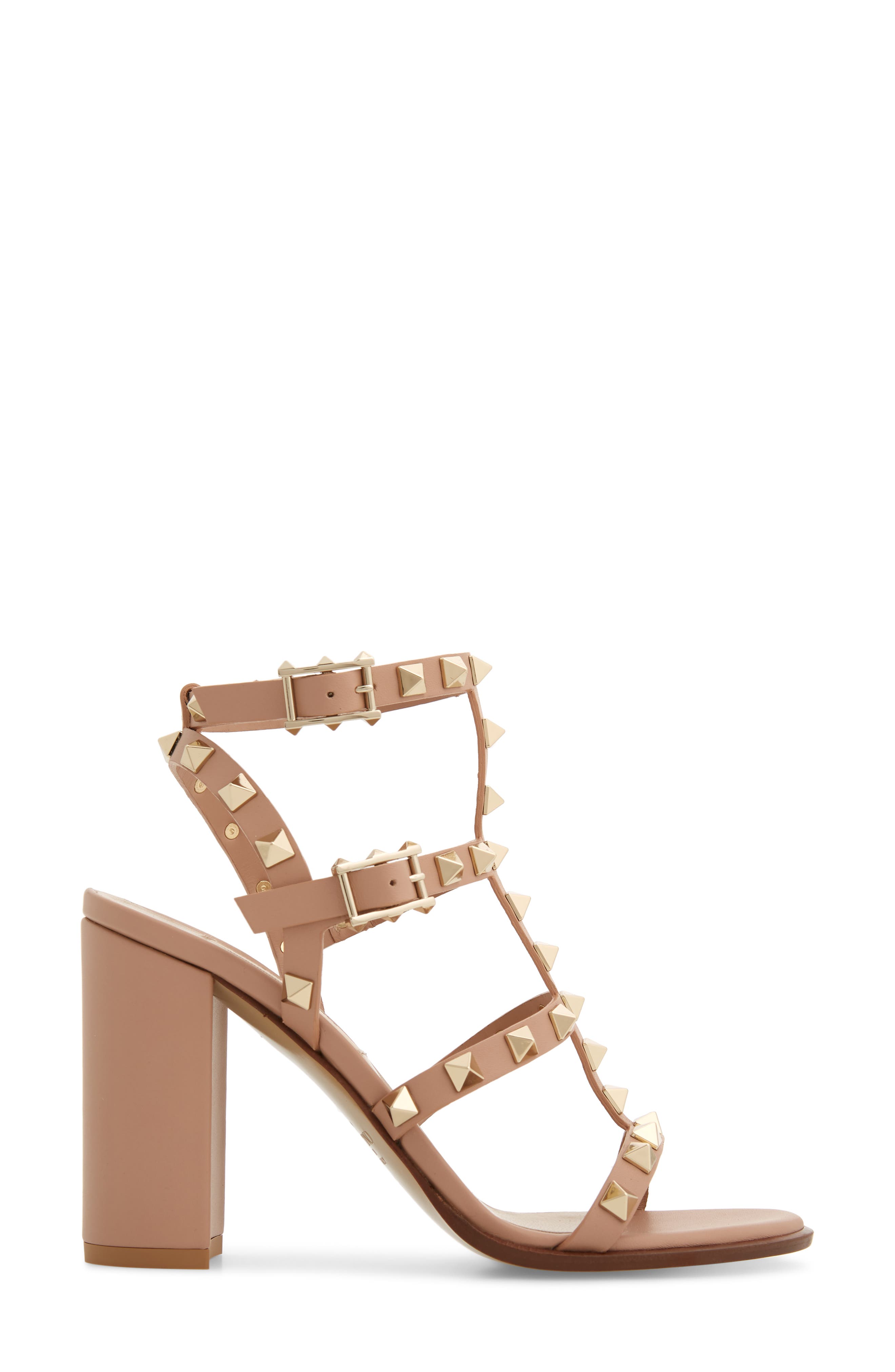 Valentino Garavani 'Rockstud' T-Strap Sandal, Alternate, color, 