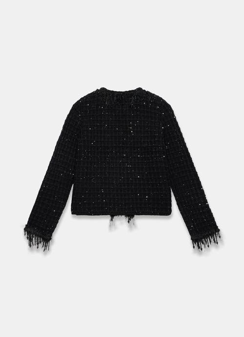 Mint Velvet Sequin Embellished Jacket In Black