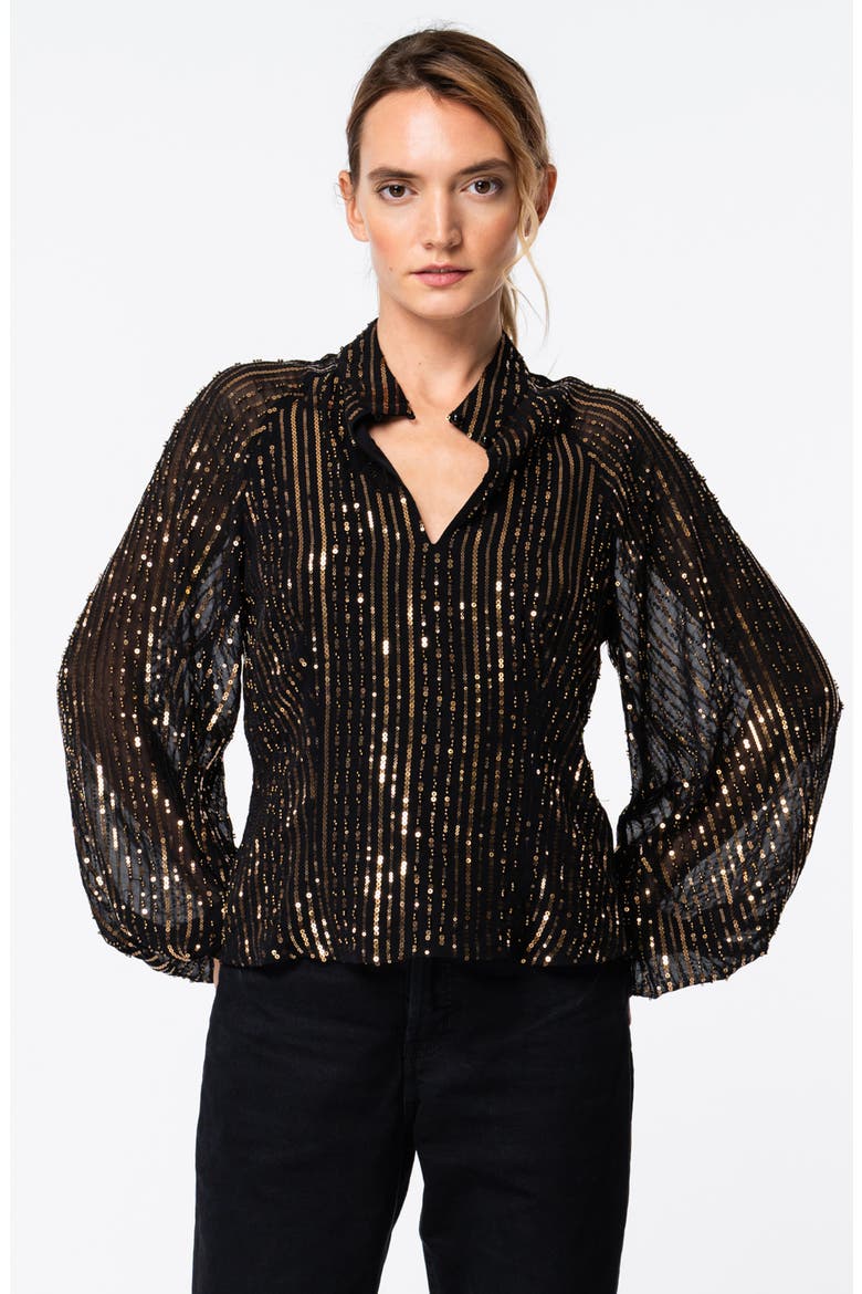 Susanna Sequin Top, Alternate, color, BLACK