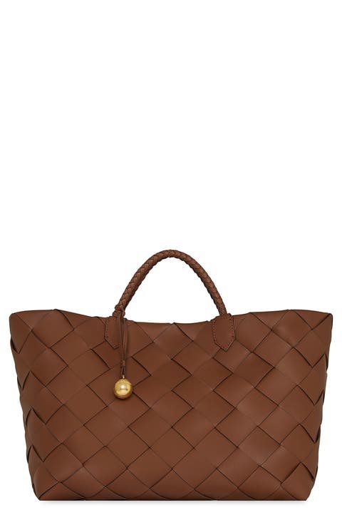 Mini Frankie Woven Leather Tote