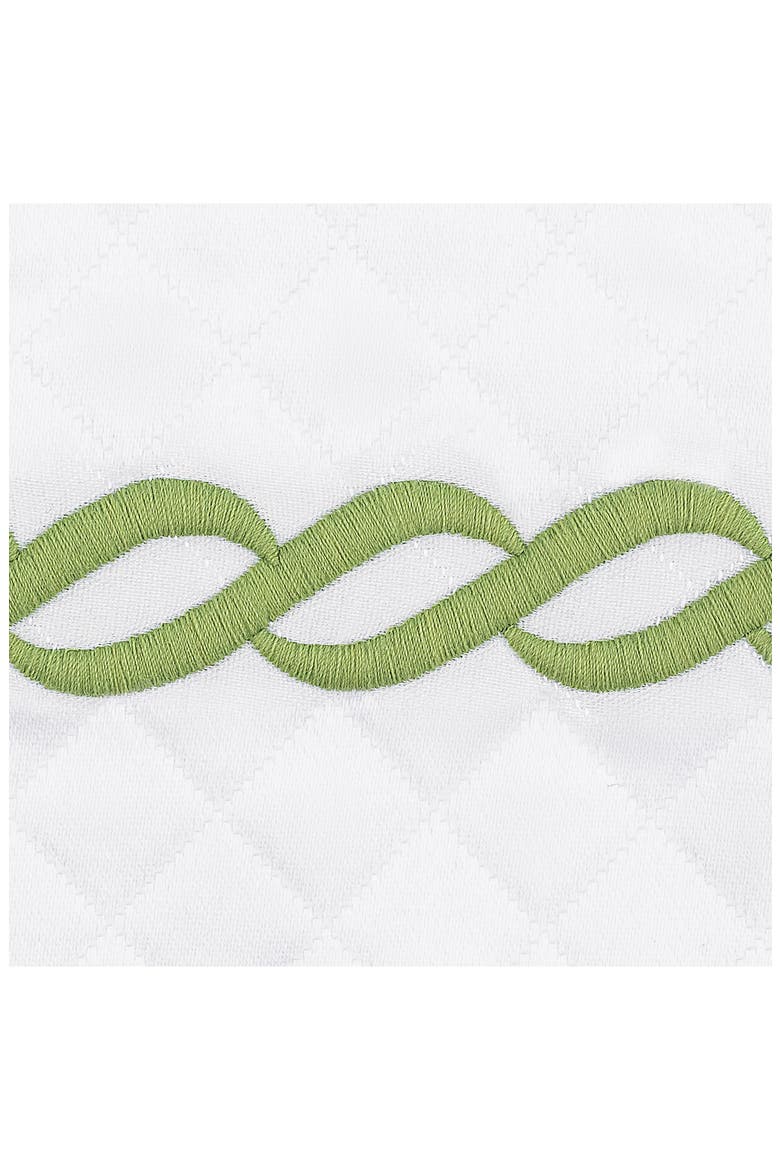 Classic Chain Scallop Matelassé Coverlet, Alternate, color, SPRING GREEN