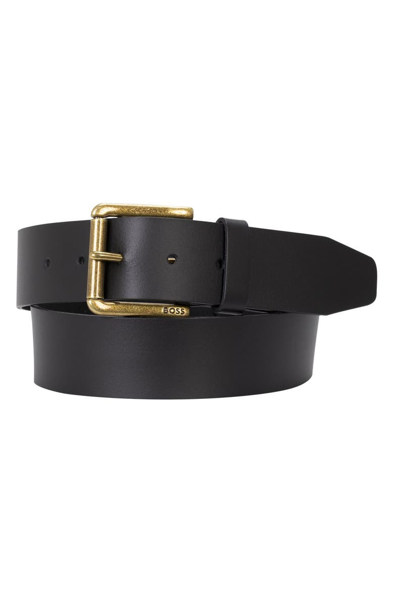 BOSS Joris Leather Belt, Main, color, 