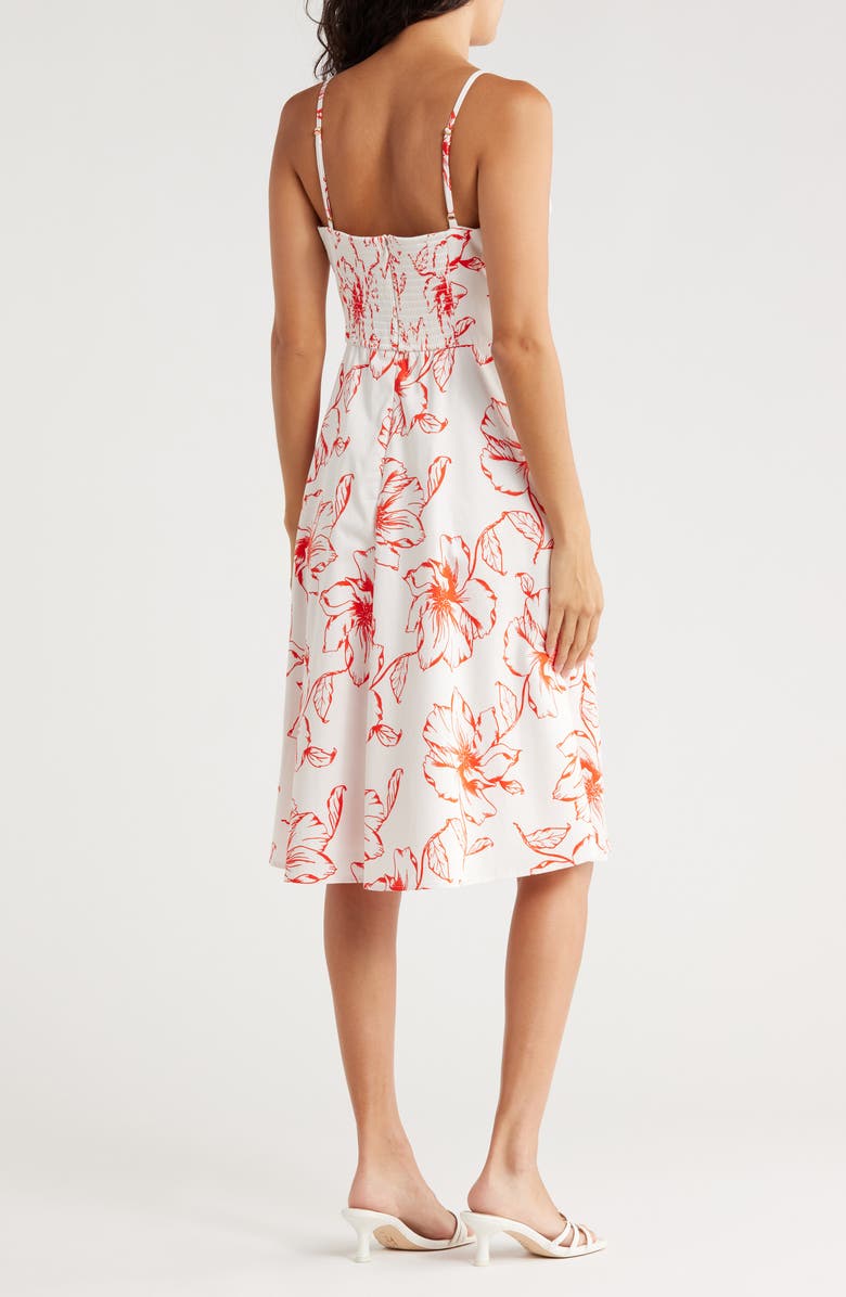 Hutch Teyana Minidress, Alternate, color, White/ Red Crosshatch Floral