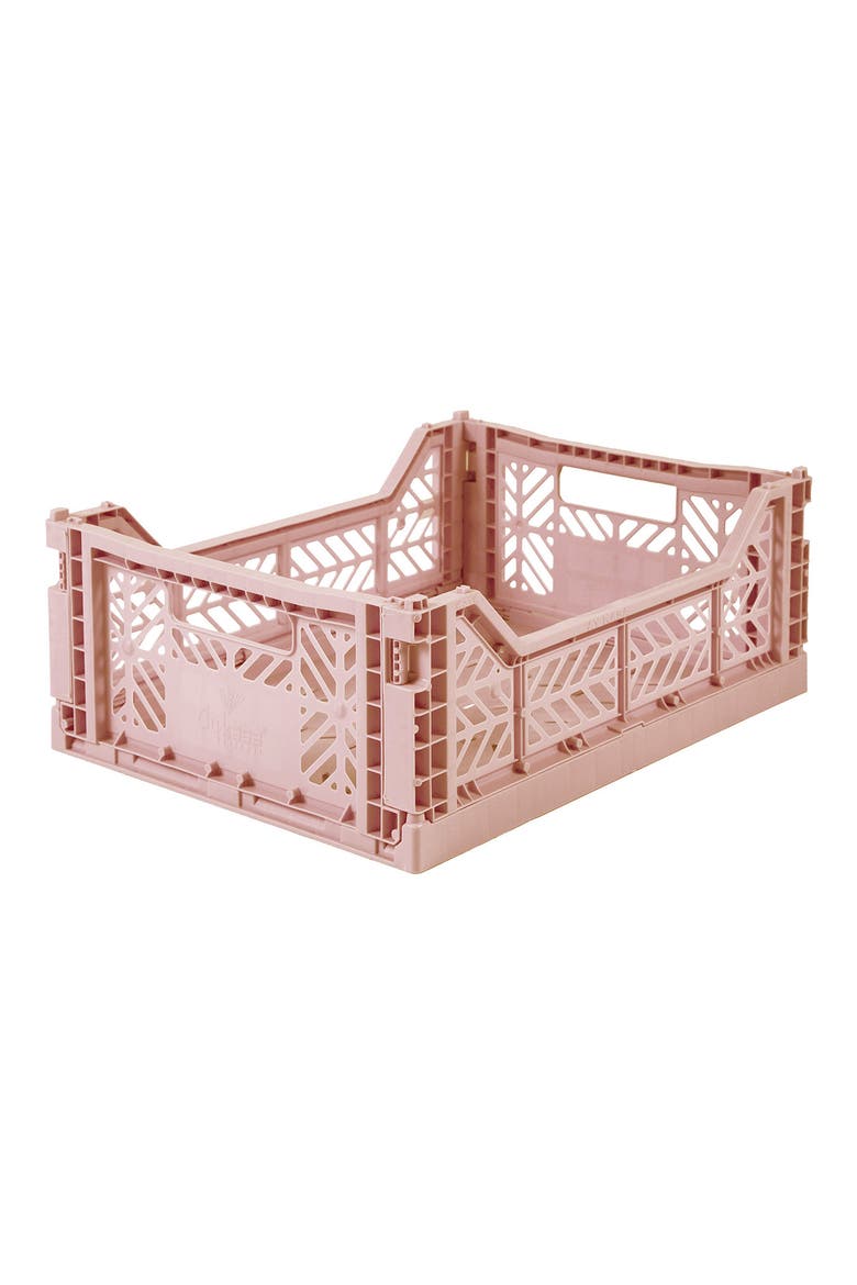 Medium Folding Crate, Main, color, MILK TEA