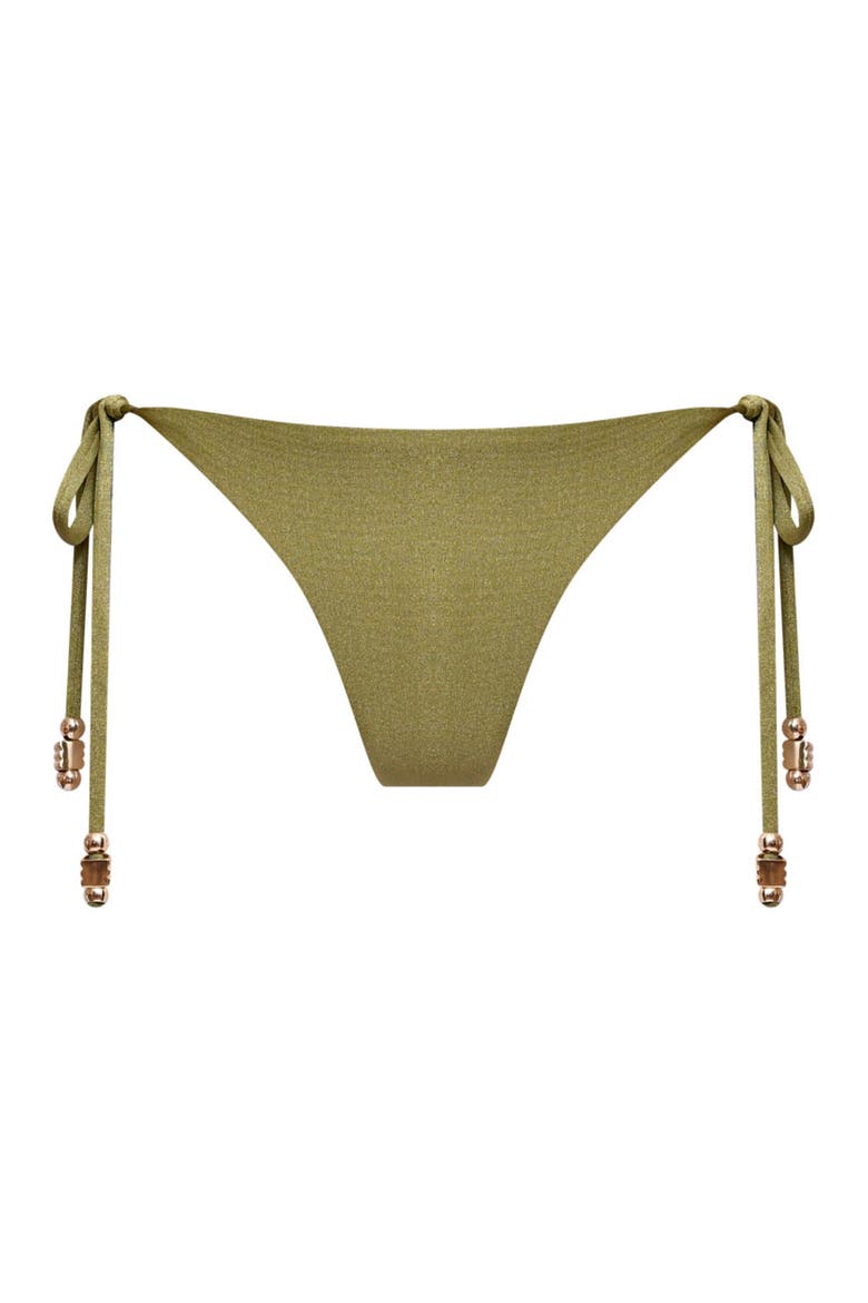 Jade Lycra String Bikini Bottom, Alternate, color, GREEN