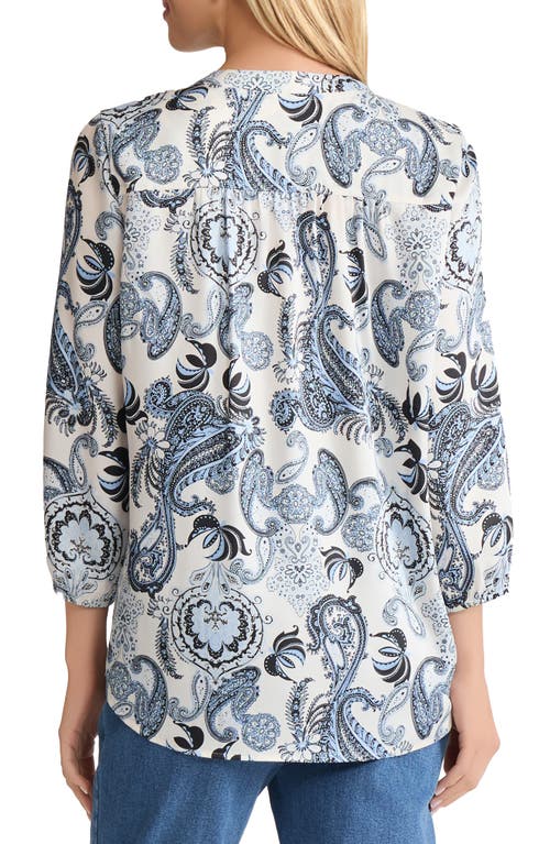 Jones New York Paisley Print Top In Blue