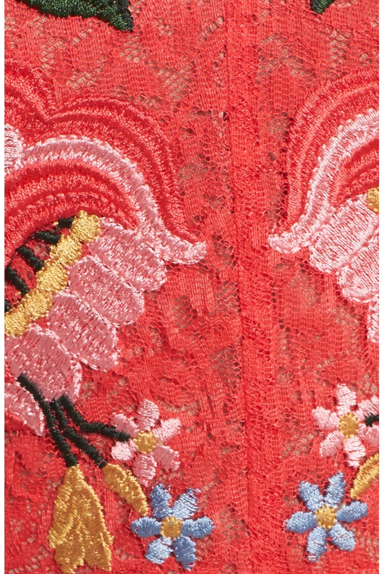 Lace Fit & Flare Dress, Alternate, color, WATERMELON MULTI