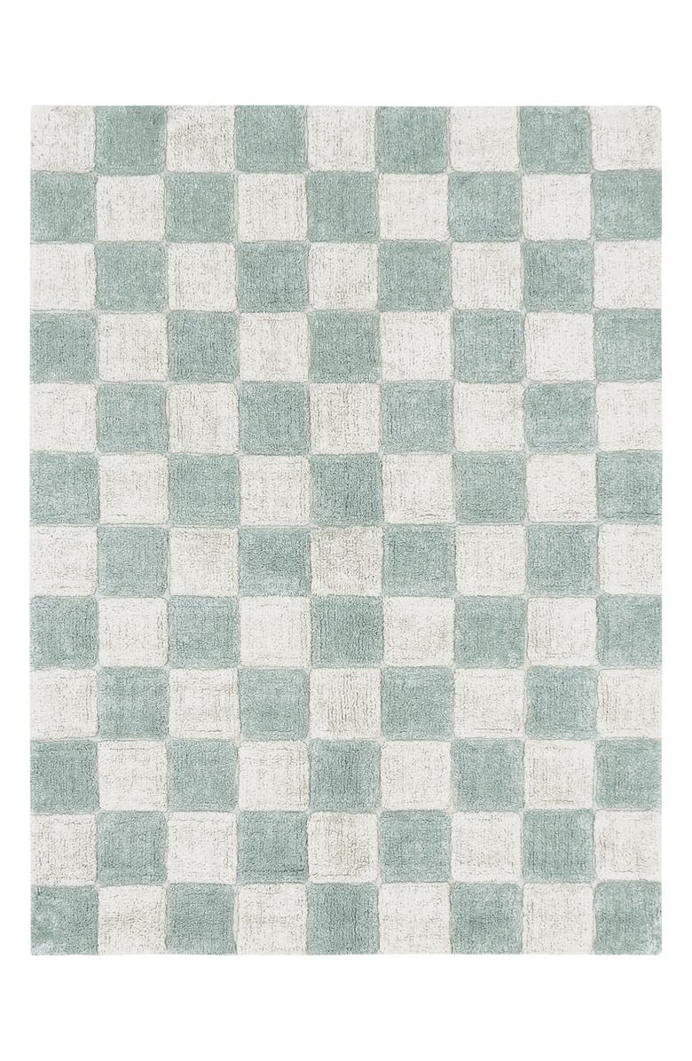 Lorena Canals Tiles Washable Cotton Blend Rug, Main, color, Blue Sage