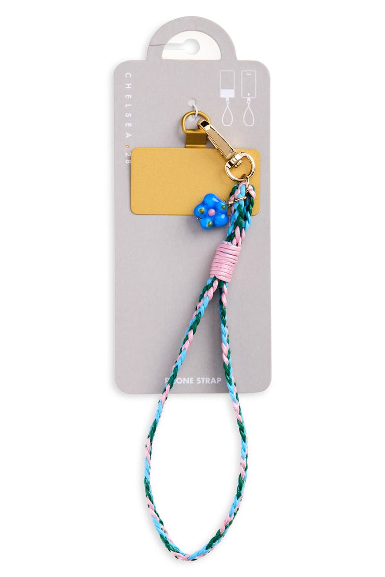 Braided Smartphone Strap, Alternate, color, PINK MULTI- GOLD