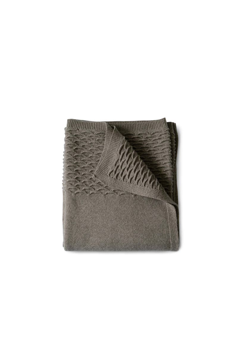 Evangeline Knit Scallop Throws, Main, color, Coffee / Scallop