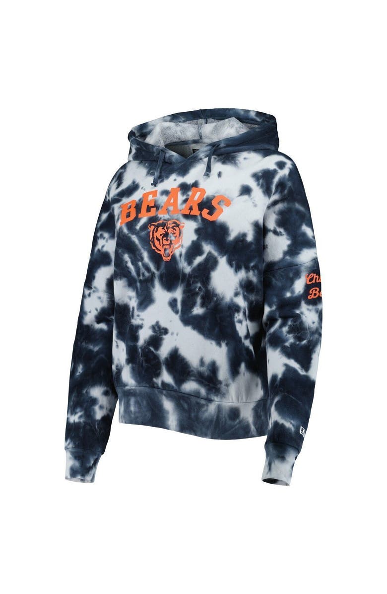 New Era Women's New Era Navy Chicago Bears Cloud Dye Fleece Pullover Hoodie, Alternate, color, Navy