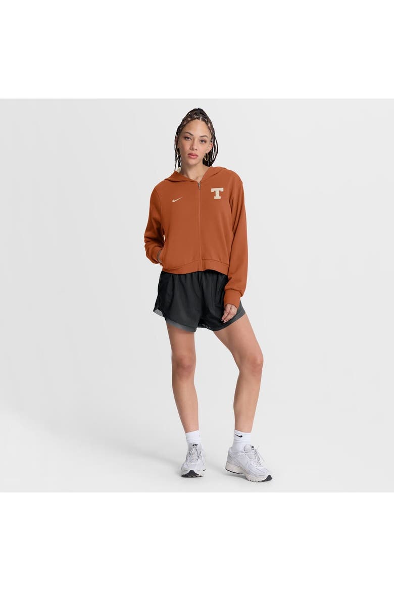 Women's Nike Texas Orange Texas Longhorns Mantra Cropped Full-Zip Hoodie, Alternate, color, Burnt Orange