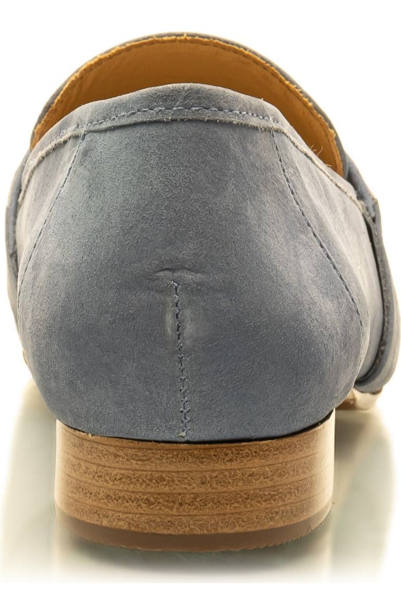 Joan Oloff Adonis Rope Bit Heeled Loafer, Alternate, color, Blue Nubuck